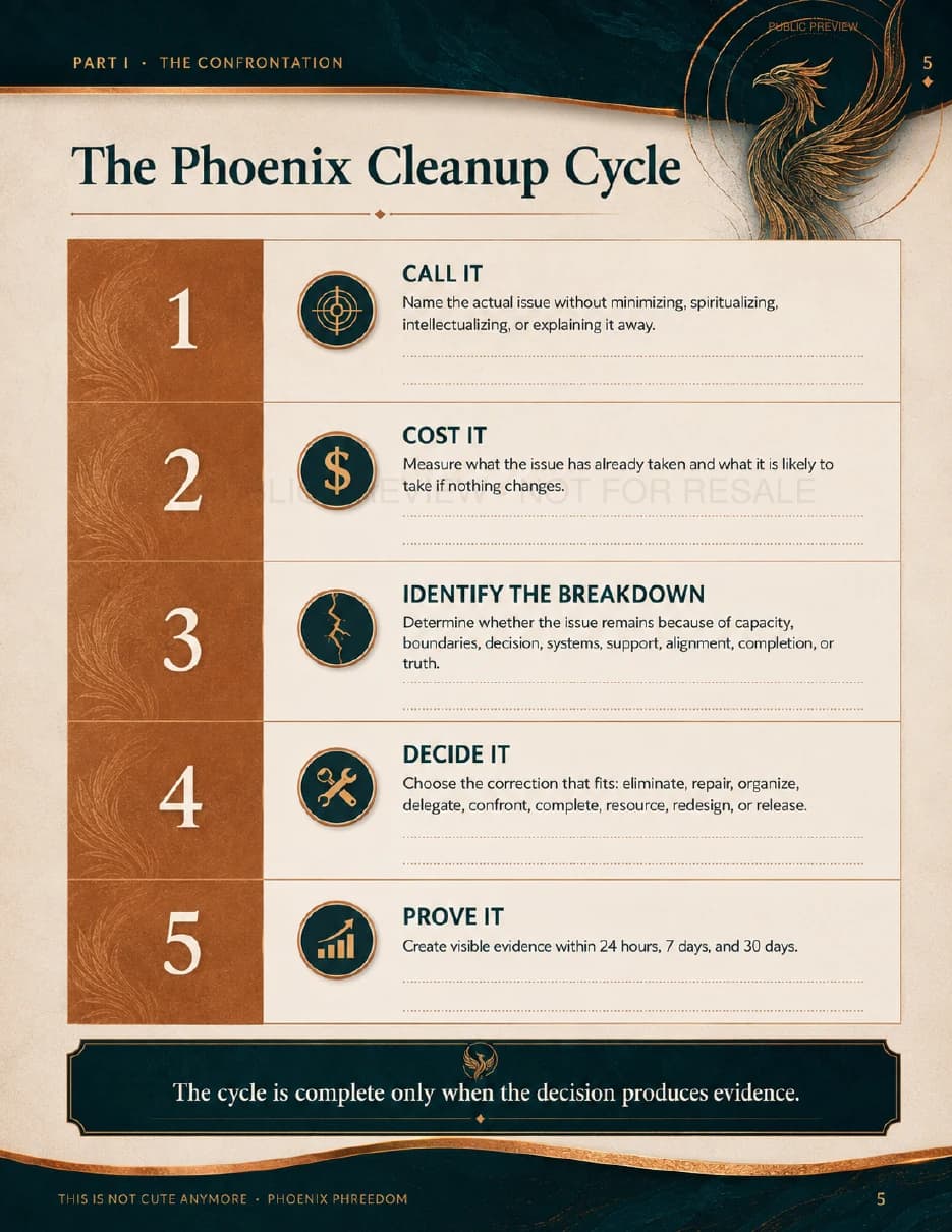Cropped glimpse of the Phoenix Cleanup Cycle